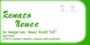 renato nemec business card